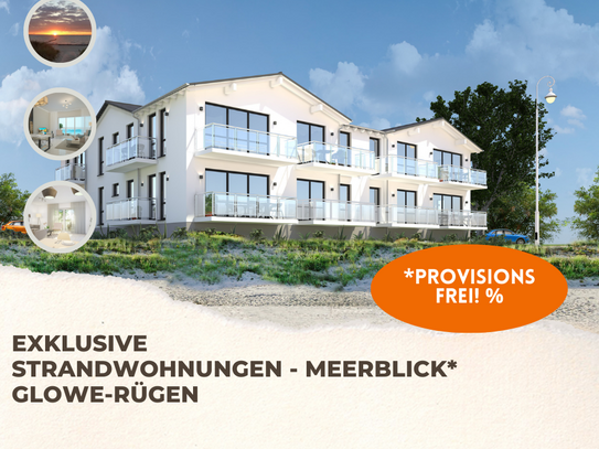 LEZTE exklusive 3 Zi. Neubau-Wohnung-1. Strandreihe, Panorama Meerblick, 2 Balkone! Glowe-Rügen!