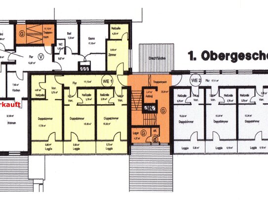 4 Zimmer 119 m² Wohnfläche, Balkon, DU/ WC