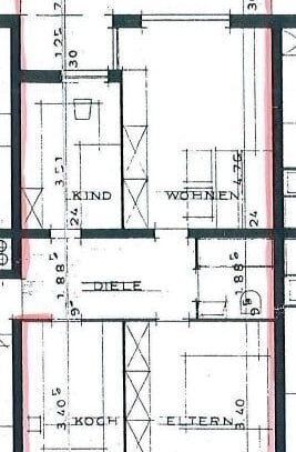 3-Zimmer-Wohnung mit EBK, Balkon und PKW-Stellplatz im Freien in Rheinfelden/Stadtgebiet