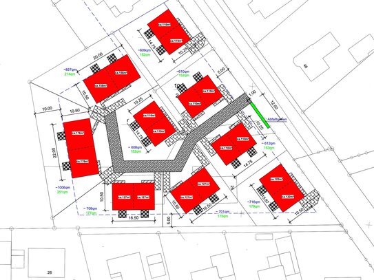 Grundstück für Doppelhäuser (18 DHH/2380 m² Wfl.) - Huntlosen-Großenkneten - Oldenburg 10 Min. Fahrt