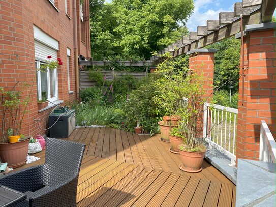 Wohnung mit großer Terrasse in Hamburg-Poppenbüttel - ideal für 1 Person