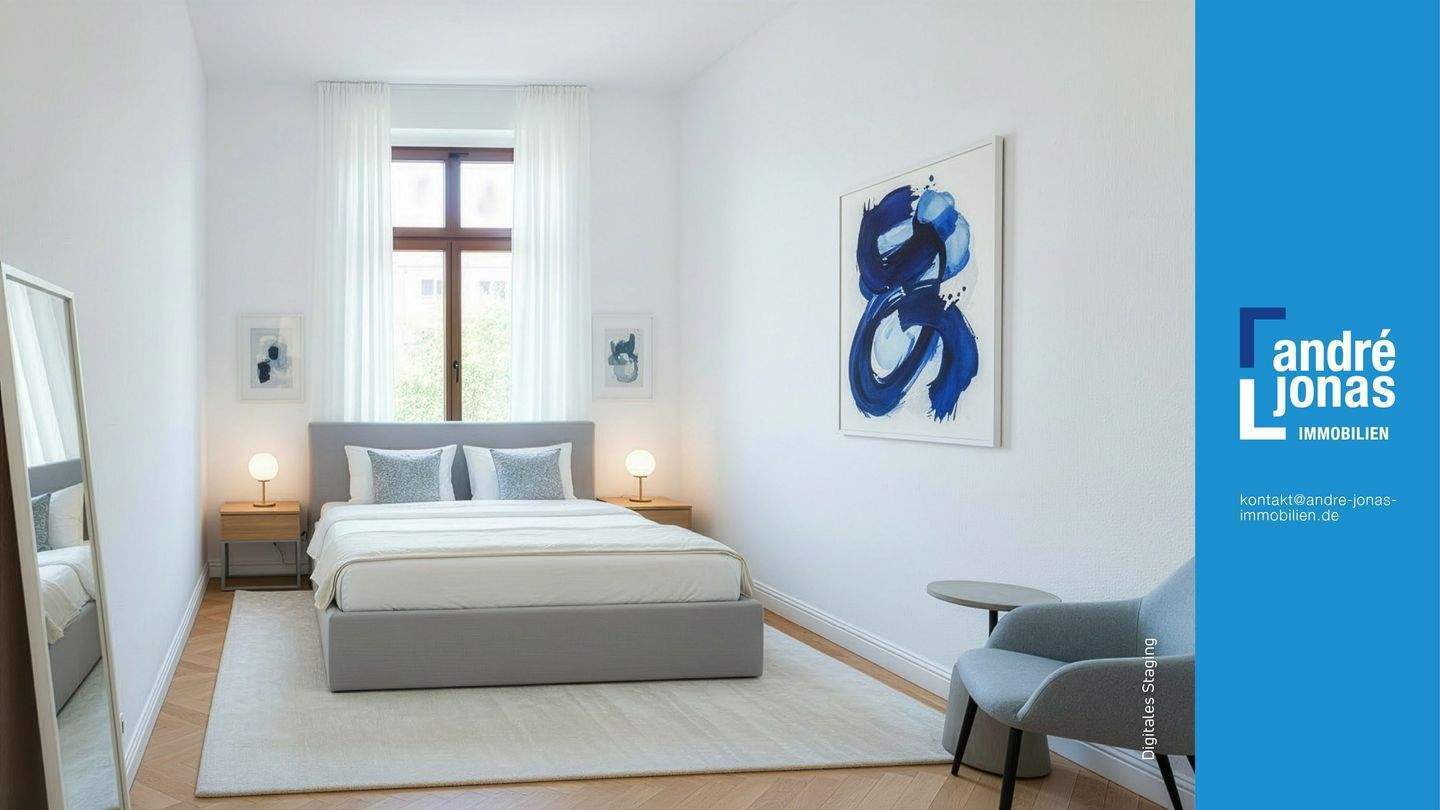 Leere 2 Zimmer Etagenwohnung zur Eigennutzung I Südvorstadt