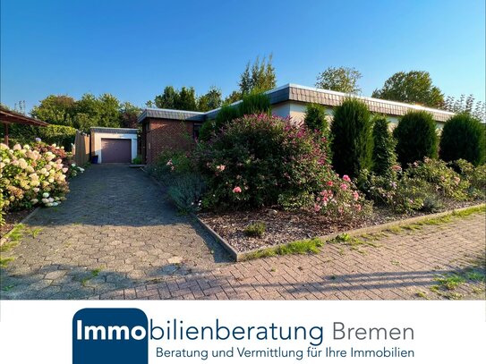 Barrierefreier Bungalow mit zwei Terrassen und Garage