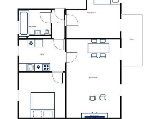 Ihr neues Zuhause: 3-Zimmer-Wohnung mit Balkon