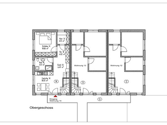 4-Zimmer-Wohnung mit Dachterrasse zum Kauf, Neubauprojekt in Ansbach-Eyb