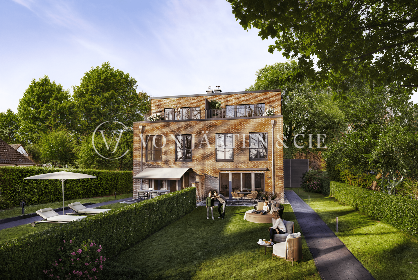 Befristet: Neubau-Stadthaus elbnah in charmanter Wohnstraße