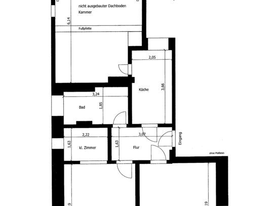 Grüner Weg 3 - Zweiraum-Dachgeschosswohnung