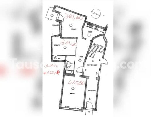 [TAUSCHWOHNUNG] 3-Zimmer Altbau im EG gegen 2-Zimmer OG