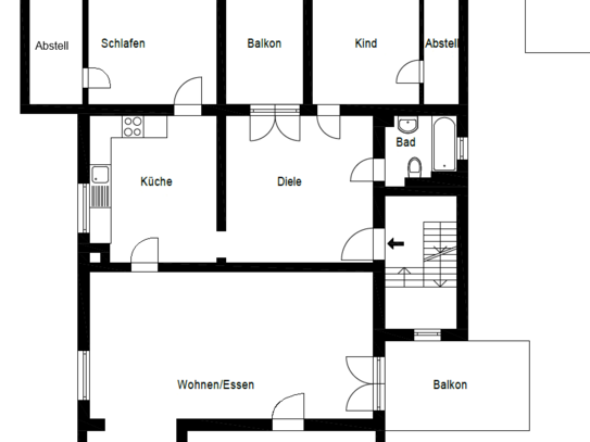 Geschmackvolle 5 Zimmer Wohnung, gehoben renoviert mit 2 Balkonen und EBK