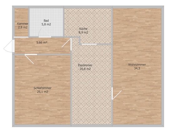 Ruhige, charmante, frisch renovierte 3-Zimmer-Wohnung im Zentrum von Triftern