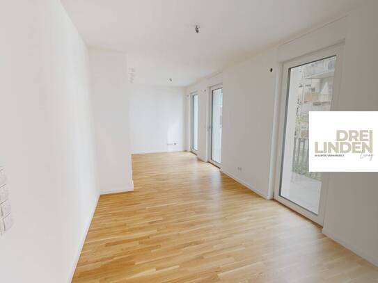 ++ ERSTBEZUG: Stilvolle 2-Zimmer-Wohnung mit Balkon und viel Tageslicht im Wohnquartier DREILINDEN Living ++