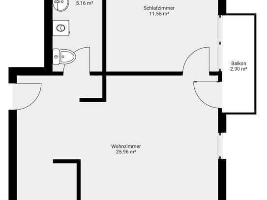 Neu renoviert mit Balkon - 2-Raumwohnung