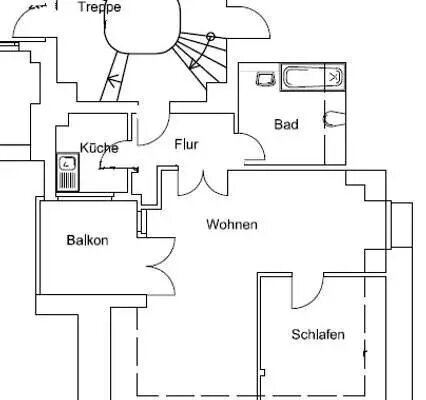 2-Zimmer Wohnung mit Balkon in Stadtvilla - 3 Jahre befristet