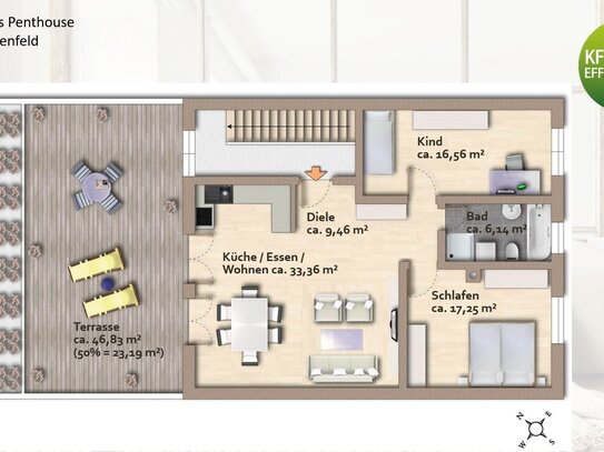 Neubau-Penthouse mit großer Dachterrasse