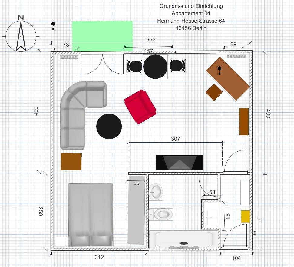 Komplett möbliertes Studio-Appartement für den gehobenen Geschmack - Photo 1