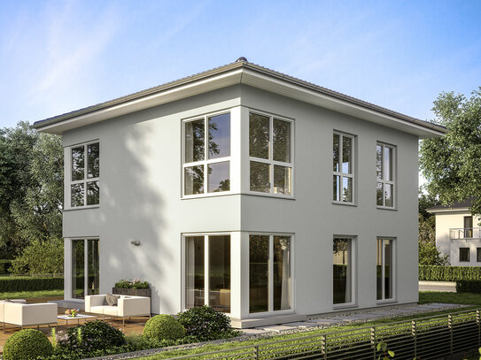 Modernes Wohnhaus mit elegantem Walmdach