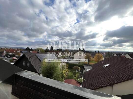 Blick über Haßfurt - Gemütliche 3-Zimmer-Dachgeschosswohnung in ruhiger Ortsrandlage