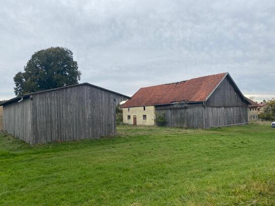 Bauernhof mit Nebengebäuden und Grünland