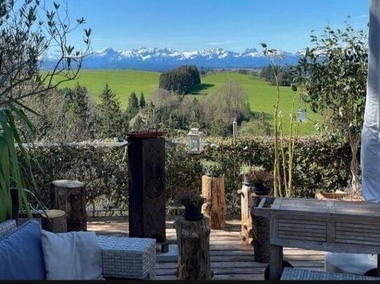 Landhausvilla auf gepflegten Parkgrundstück im Allgäu mit atemberaubender Weitsicht mit Alpenblick in einmaliger 1A - L…