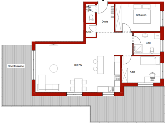 PENTHOUSE / NEUBAU / 3-Zimmer-Wohnung / DONAUESCHINGEN / Haus F