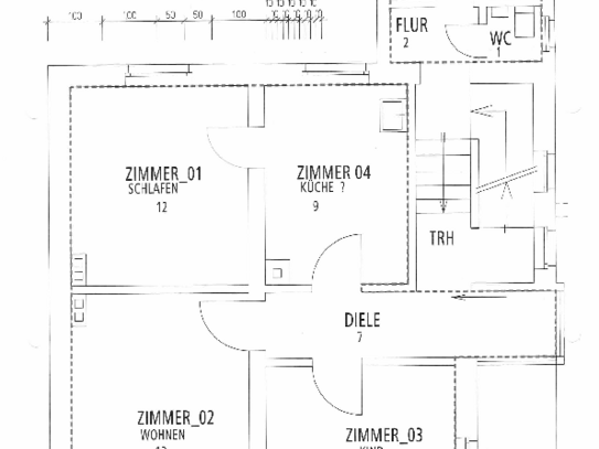 Wissen, 2. OG, 3 ZKDB, 366 €+ 70 € HZ + 80 € NK, renovierungsbedürftig