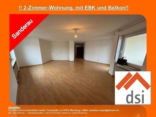 ! Großzügige 2-Zimmer-Wohnung in Würzburg-Sanderau !