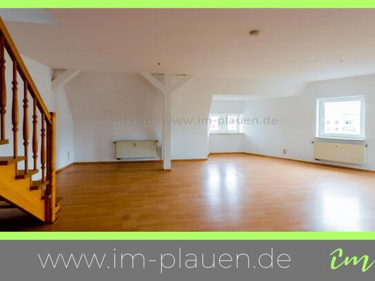 3 Zimmer DG-Maisonette Wohnung in Plauen mit EBK - Laminat - Bad mit Badewanne - Seehausgebiet