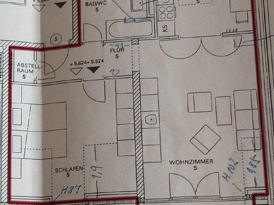 2-Zimmer-DG-Wohnung in Berlin-Rosenthal mit TG-Stellplatz und Balkon