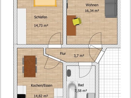 Sanierte + zentral gelegene Altbauwohnung in Fürth!