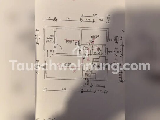 [TAUSCHWOHNUNG] Tausch- 3 Zimmer Nord gegen 2 Zimmer Süd