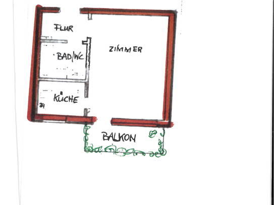 Zentrumsnahe 1-Zimmerwohnung mit Balkon in Waiblingen