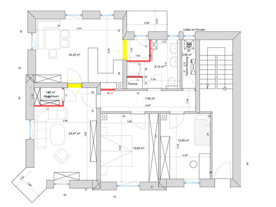 Erstbezug nach Umbau 3,5 Zimmer mit Altbaufeeling -Erdgeschoss- Singen-Stadtmitte