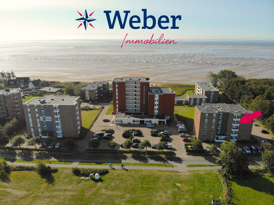 Wohnung mit Meerblick, Fahrstuhl und Schwimmbad sowie Sauna in begehrter Südstrand Lage