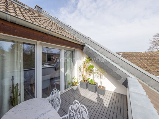 Attraktive 4-Zimmer-Maisonettewohnung, 2 TG-Stellplätze, Dachterrasse in Südwestlage