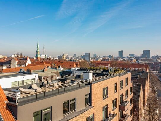 Einzigartiges Penthouse mit Dachterrasse und Blick über die gesamte Stadt.