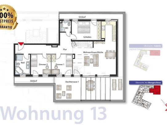 Im Innenausbau: Traumhaft wohnen über den Dächern!