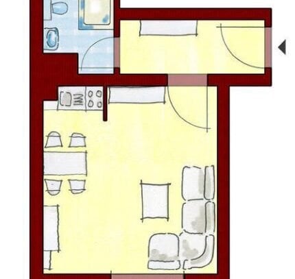 ***ZENTRALE-LAGE:1 Zimmer-Wohnung inkl. Singleküche in Düsseldorf-Oberbilk***