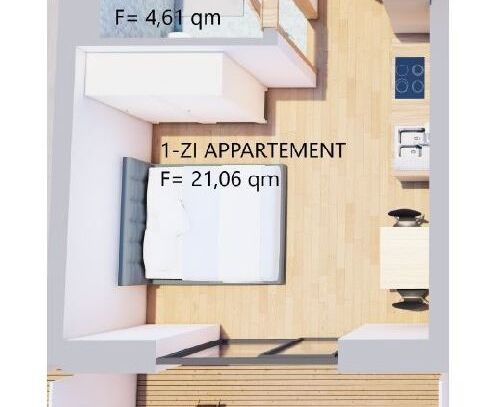 Möbliertes, helles-1-Zimmer-DG-Appartement mit Balkon in Kaufbeuren