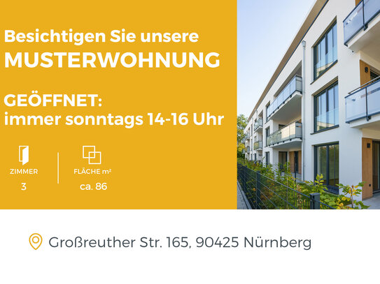 Familienfreundliche Gartenwohnung mit ca. 260 m² privatem Garten - Wärmepumpe + PV-Anlage, Marken-Einbauküche, TG + Lift