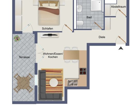 URBAN LIVING - Wohnen in der Karlsvorstadt in Öhringen Haus B Wohnung 3 im EG