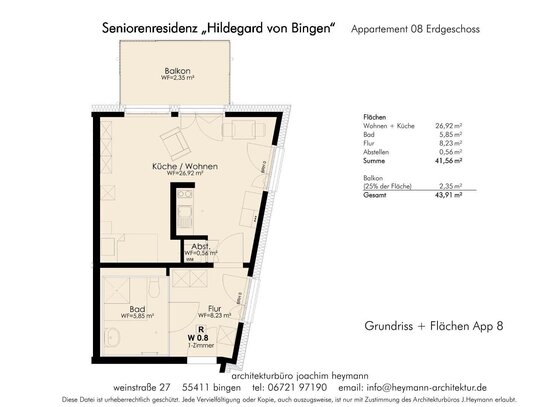 Betreutes Wohnen - 1 Zimmer Appartement