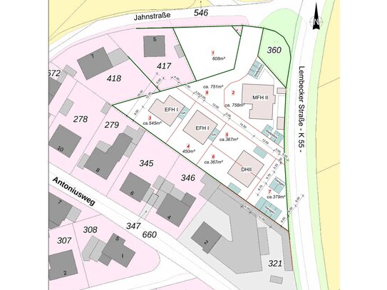 Optimales Baugrundstück für eine familiengerechte Doppelhaushälfte / 120 qm - 150 qm Wohnfläche möglich /