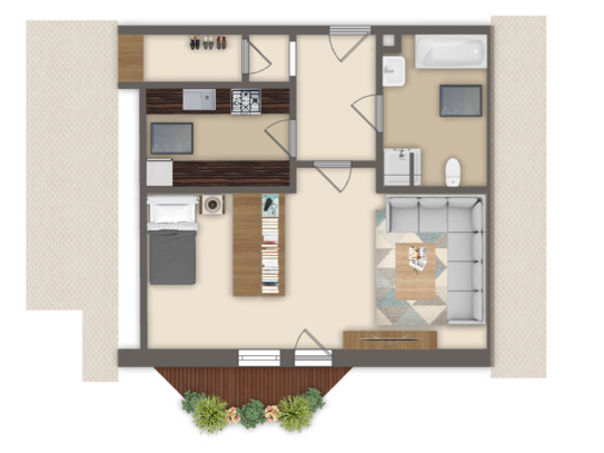 Gemütliche Wohnung mit Balkon und TG-Stellplatz in Baar