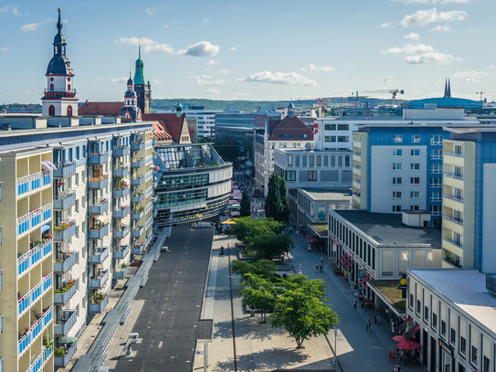 Direkt im Herzen der Stadt gelegene 1-Raum-Whg. mit Balkon