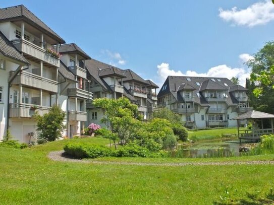 *** Hinterzarten, komf.DG 3Zi Maisonette, idyllische Hanglage am Teich, überdachter Süd Balkon, P A N O R A M A B L I C…