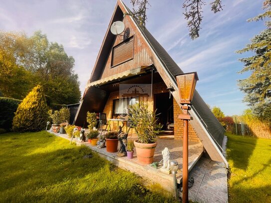 Traumhaftes Wassergrundstück mit Steg & Weitblick - Freizeitgrundstück mit Bungalow bei Zehdenick !