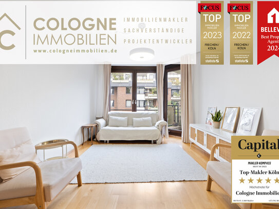 2-ZIMMER WOHNUNG IN TOP LAGE IM SZENEVIERTEL KÖLN-SÜLZ AUF ca. 65 m², LOGGIA UND TIEFGARAGE