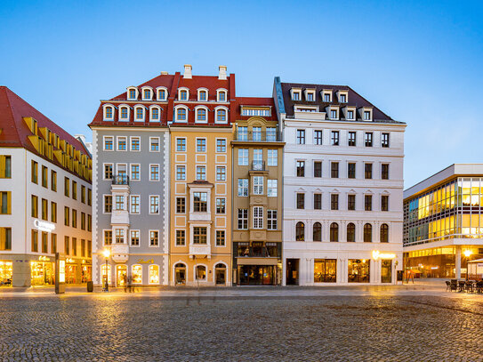 Wohnen am Dresdner Schloß - 4 Zimmer Maisonette mit Dachterrasse und Einbauküche