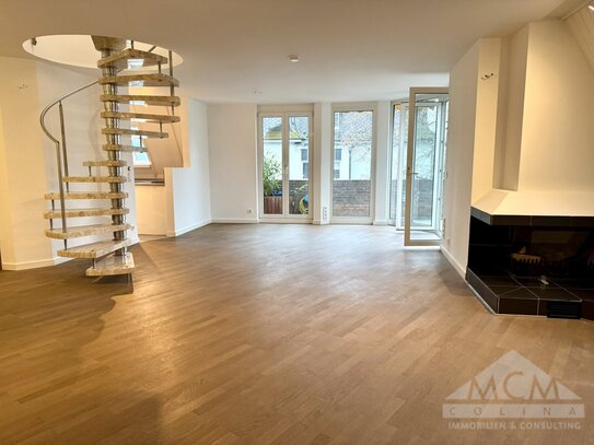 #VERMITTELT# Tolle Maisonette Wohnung im beliebten Holzhausenviertel, mit offenem Kamin, Ebk, Balkon, Klima, Garage uvm.