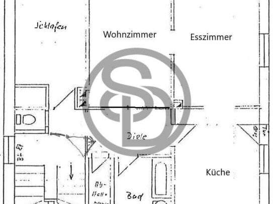 Wohnen im Frankenwald: Mietwohnung im 1. OG ca. 75 m² Wohnfläche in Schwarzenbach a. Wald/Schwarzenstein